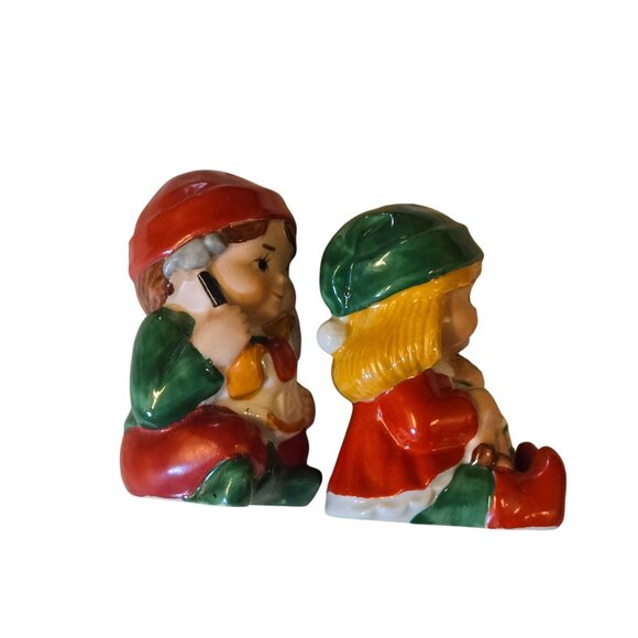 Vintage 1983 Christmas Salt and Pepper Shakers Santas Helpers Claus and Co Avon - Picture 16 of 16